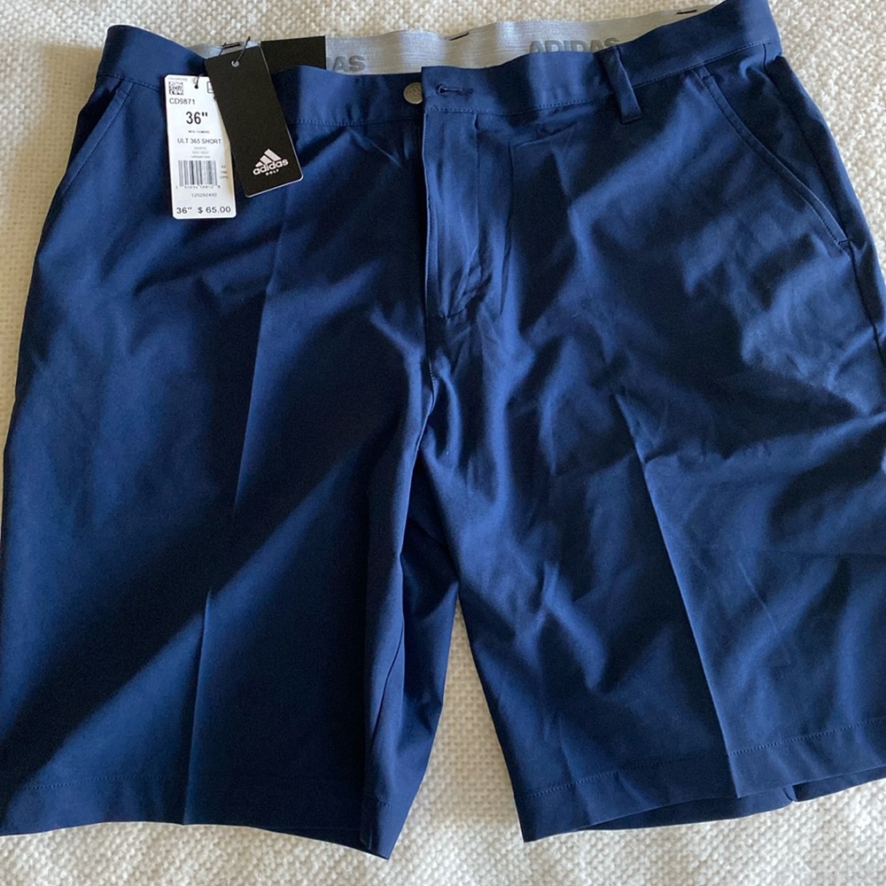 NWT Adidas athletic shorts navy blue size 36